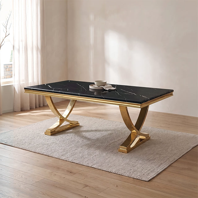 Wadenstil Dining Table - Black/Gold