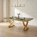 Wadenstil Dining Table - Gold/Green