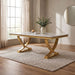 Wadenstil Dining Table - Gold/White