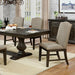 Faulk 7 Pc Dining Table Set - Espresso/Warm Gray
