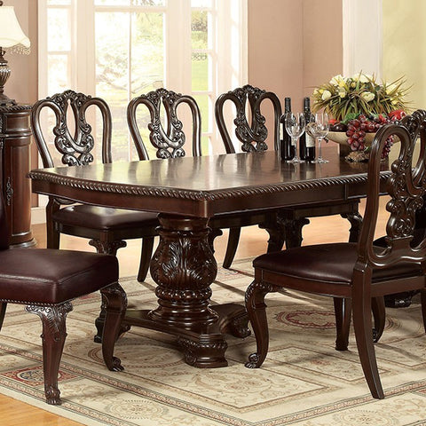 Bellagio 9 Pc Dining Table Set - Brown Cherry