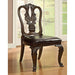 Bellagio 5 Pc Dining Table Set (Leatherette Chairs) - Brown Cherry