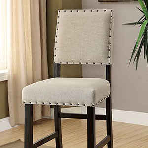 Sania Bar Chair (Set of 2) - Antique Black/Beige / Bar Chair (Set of 2) (CM3324BK-BC-2PK)