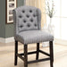Sania Counter Ht. Chair (Set of 2) - Antique Black/Light Gray