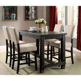 Sania Counter Ht. Bench - Antique Black/Beige
