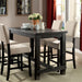 Sania 5 Pc Counter Ht Table Set - Antique Black / 5 Pc Counter Ht Table Set (CM3324BK-PT-5PC)