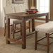 Sania 5 Pc Counter Ht Table Set - Rustic Oak / 5 Pc Counter Ht Table Set