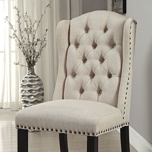 Sania Side Chair (Set of 2) - Antique Black/Beige