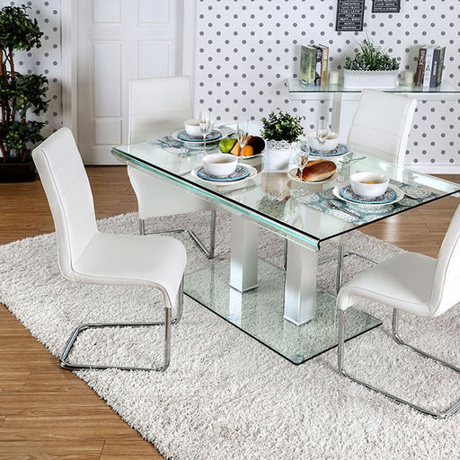 Richfield Dining Table - Silver/Chrome