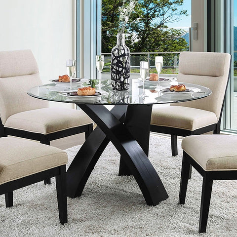 Jasmin Dining Table - Black/Beige