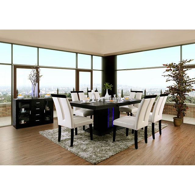Evangeline Dining Table - Black/Beige