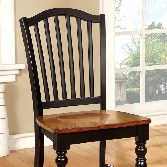 Mayville Side Chair (Set of 2) - Antique Oak/Black