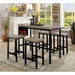 Vilvoorde 5 Pc. Counter Ht. Table Set - Gray/Black