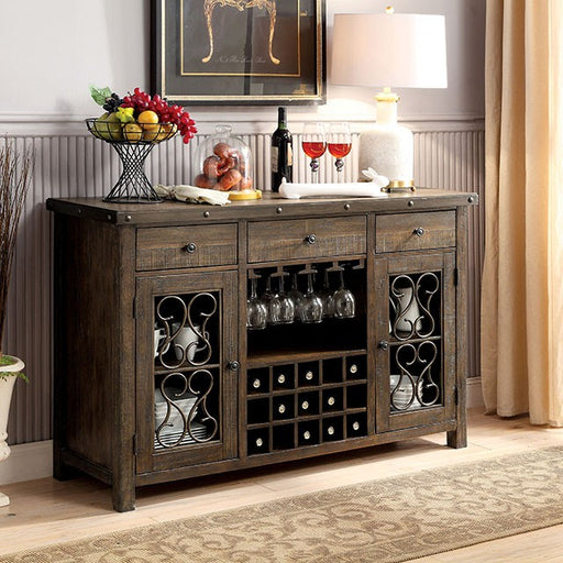 Paulina Server - Rustic Walnut