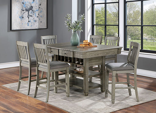 Anaya 7 Pc Counter Ht Table Set - Gray