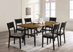 Oberwil Dining Table - Antique Oak/Black
