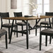 Oberwil Dining Table - Antique Oak/Black
