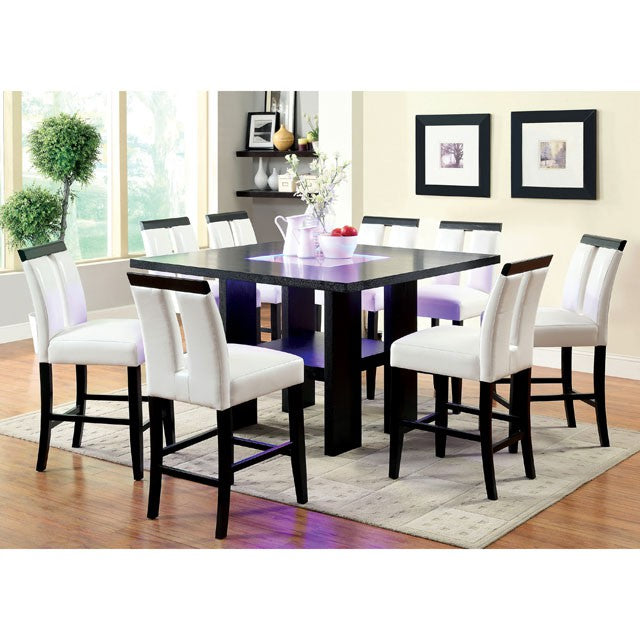 Luminar 5 Pc Counter Ht Table Set - Black