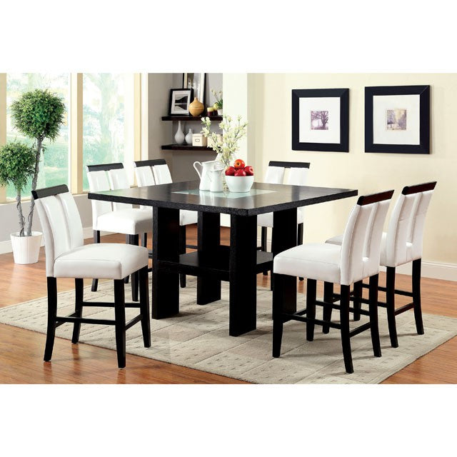 Luminar 5 Pc Counter Ht Table Set - Black