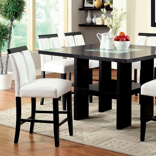 Luminar 7 Pc Counter Ht Table Set - Black