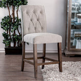 Sania Counter Ht. Chair (Set of 2) - Rustic Oak/Beige