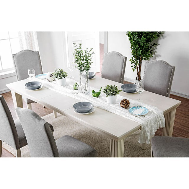 Daniella Dining Table - Antique White/Gray
