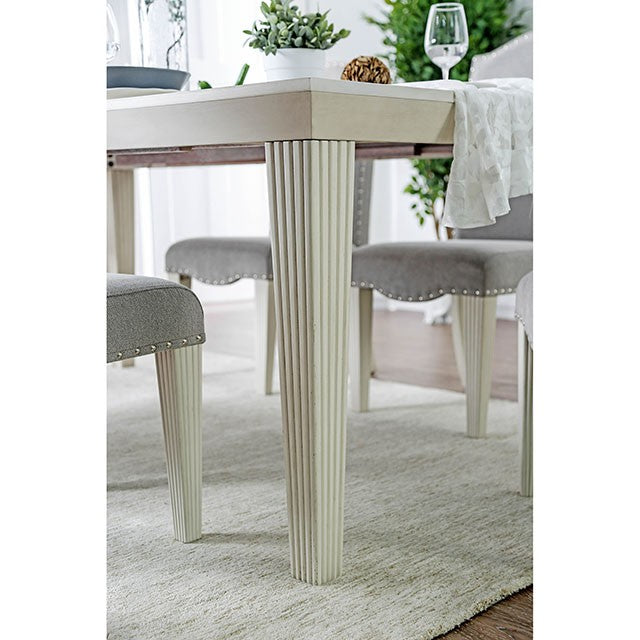 Daniella Dining Table - Antique White/Gray