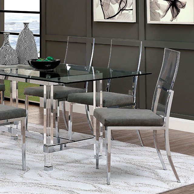 Casper Dining Table - Chrome
