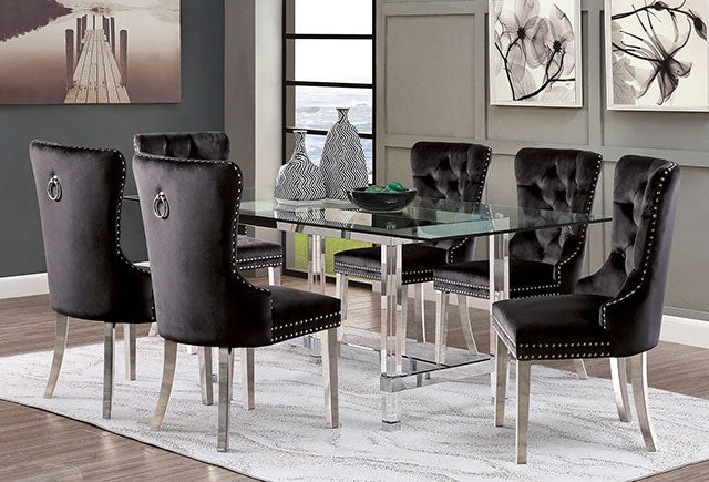 Casper Dining Table - Chrome