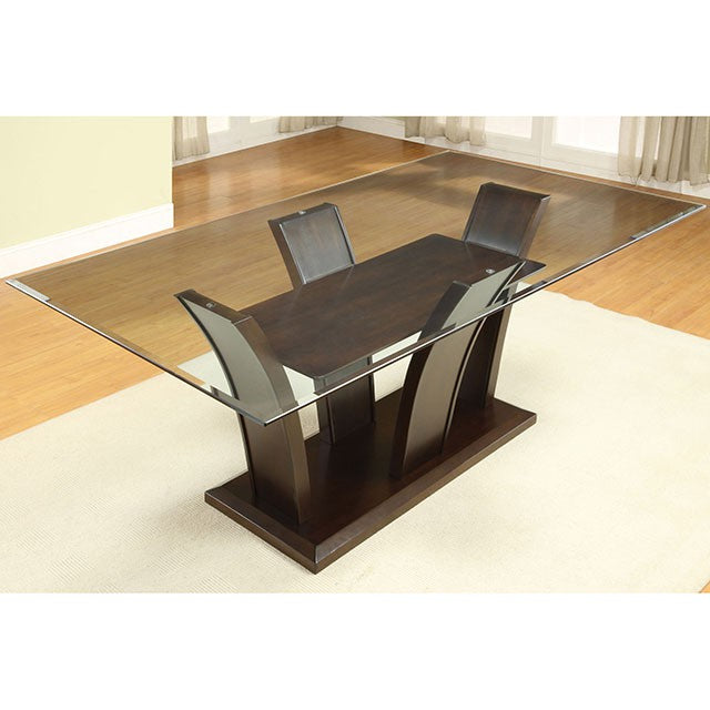 Manhattan 7 Pc Dining Table Set - Brown Cherry