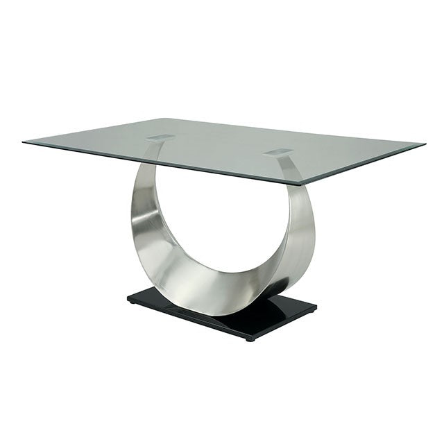 Orla 7 Pc Dining Table Set - Silver/Black