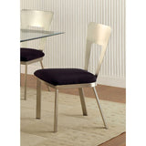 Nova Side Chair (Set of 2) - Silver/Black