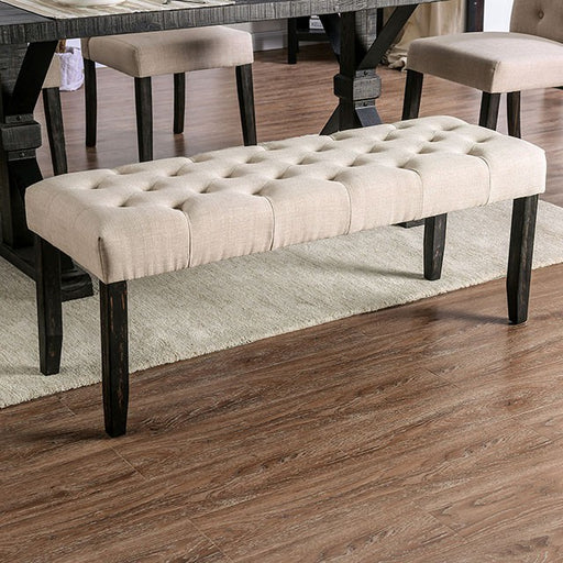 Alfred Bench - Antique Black/Ivory
