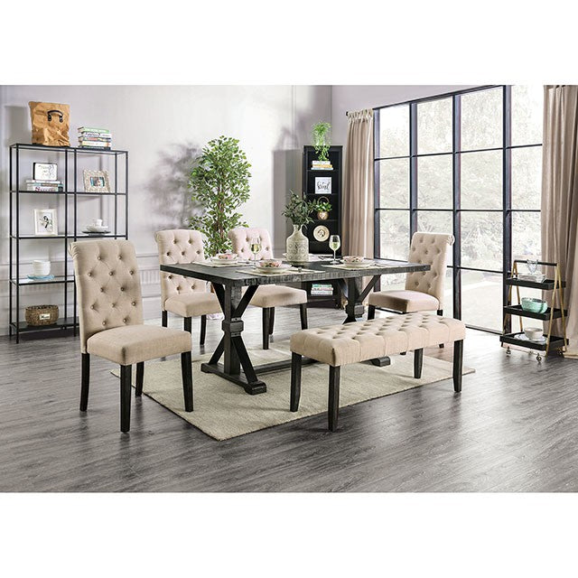 Alfred 7 Pc Dining Table Set - Antique Black