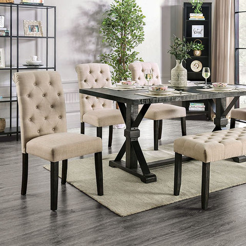Mesa de comedor Alfred - negro antiguo
