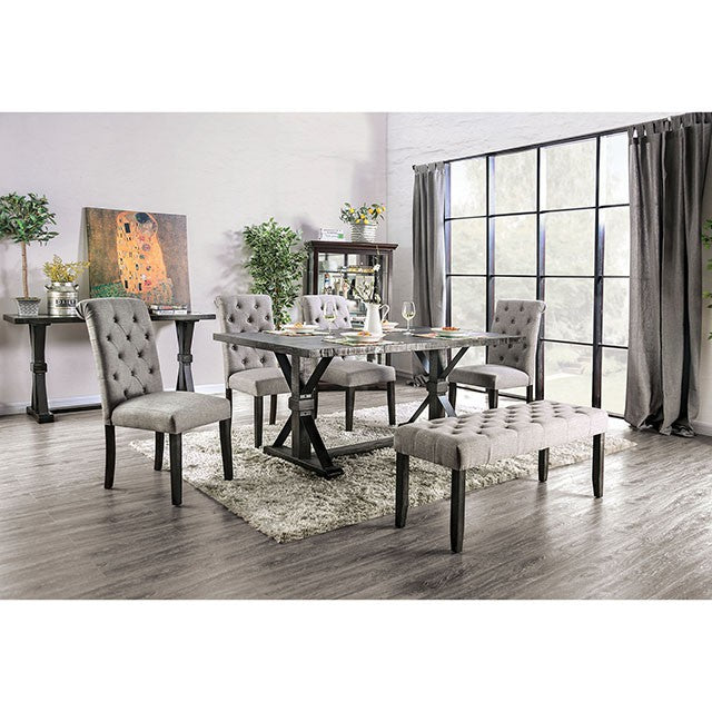 Alfred 7 Pc Dining Table Set - Antique Black