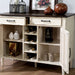 Ann Lee Server - Antique White/Antique Oak