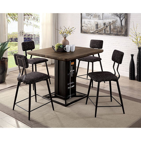 Mesa altura mostrador Dicarda - nogal desgastado/negro arena