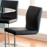 Lodia Counter Ht. Chair (Set of 2) - Black/Chrome