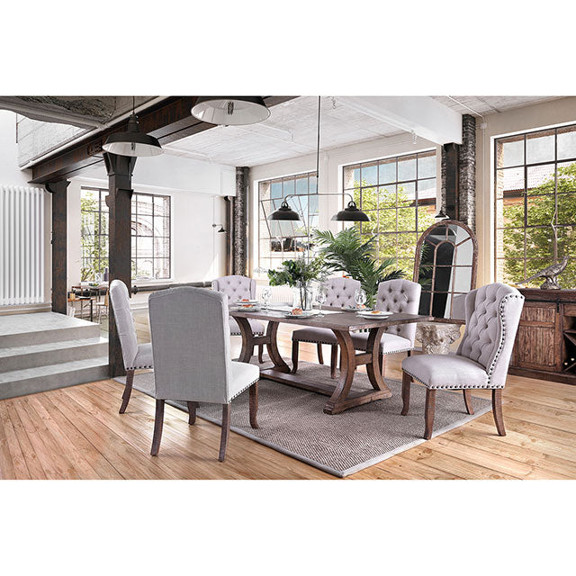Gianna Side Chair (Set of 2) - Rustic Oak/Ivory