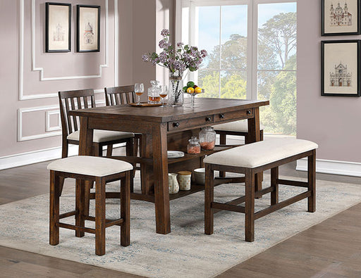 Fredonia Counter Ht. Table - Rustic Oak