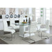 Eva Dining Table - White/Clear