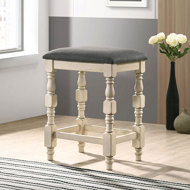 Plymouth Counter Ht. Stool - Ivory/Dark Gray