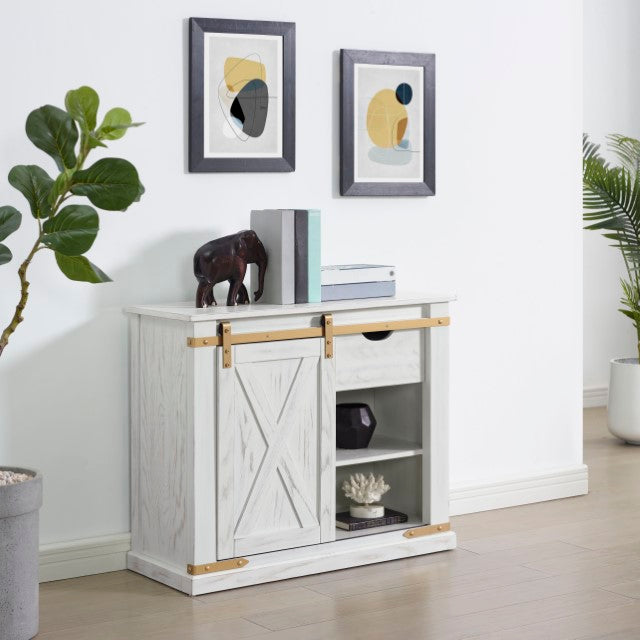 Bacerra Sofa Table - Antique White/Gold
