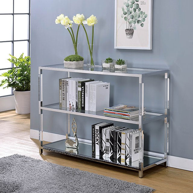 Ludvig Sofa Table - Chrome/Clear