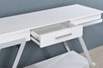 Titus Sofa Table - White/Chrome