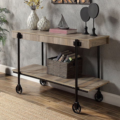 Mesa de sofá Lobb - tono natural/negro