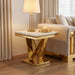 Villarsglane End Table - Gold/White