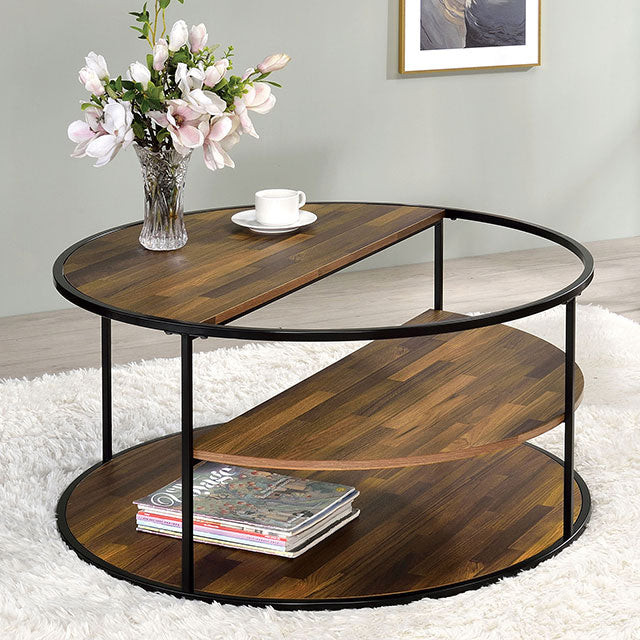 Orrin Coffee Table - Walnut/Black