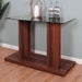 Mannedorf Sofa Table - Black/Dark Walnut